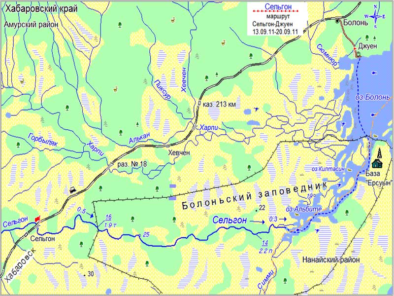 Карта реки обор хабаровский край